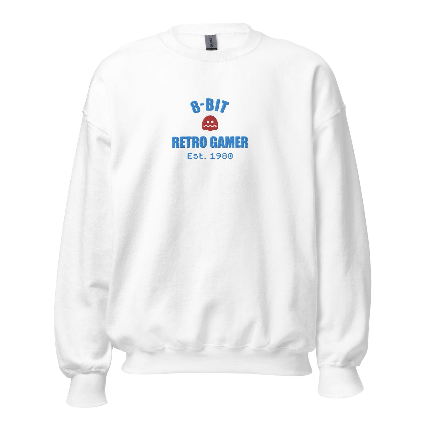8-Bit Retro Gamer | Embroidered Unisex Sweatshirt | Retro Gaming Threads & Thistles Inventory 