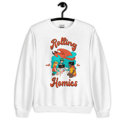 Rolling with the Homies | Unisex Sweatshirt | Retro Gaming Threads & Thistles Inventory 