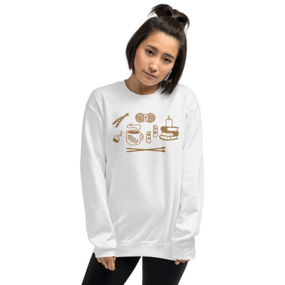Cozy Hobbies | Embroidered Unisex Sweatshirt | Cozy Gamer Threads & Thistles Inventory 