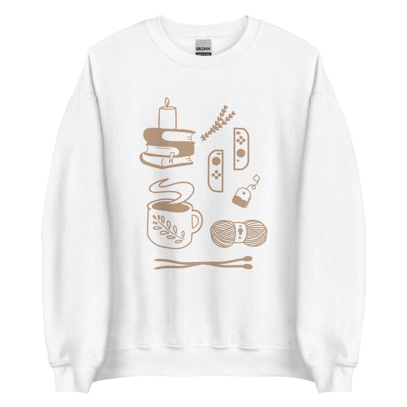 Cozy Hobbies | Unisex Sweatshirt | Cozy Gamer Threads & Thistles Inventory White S 