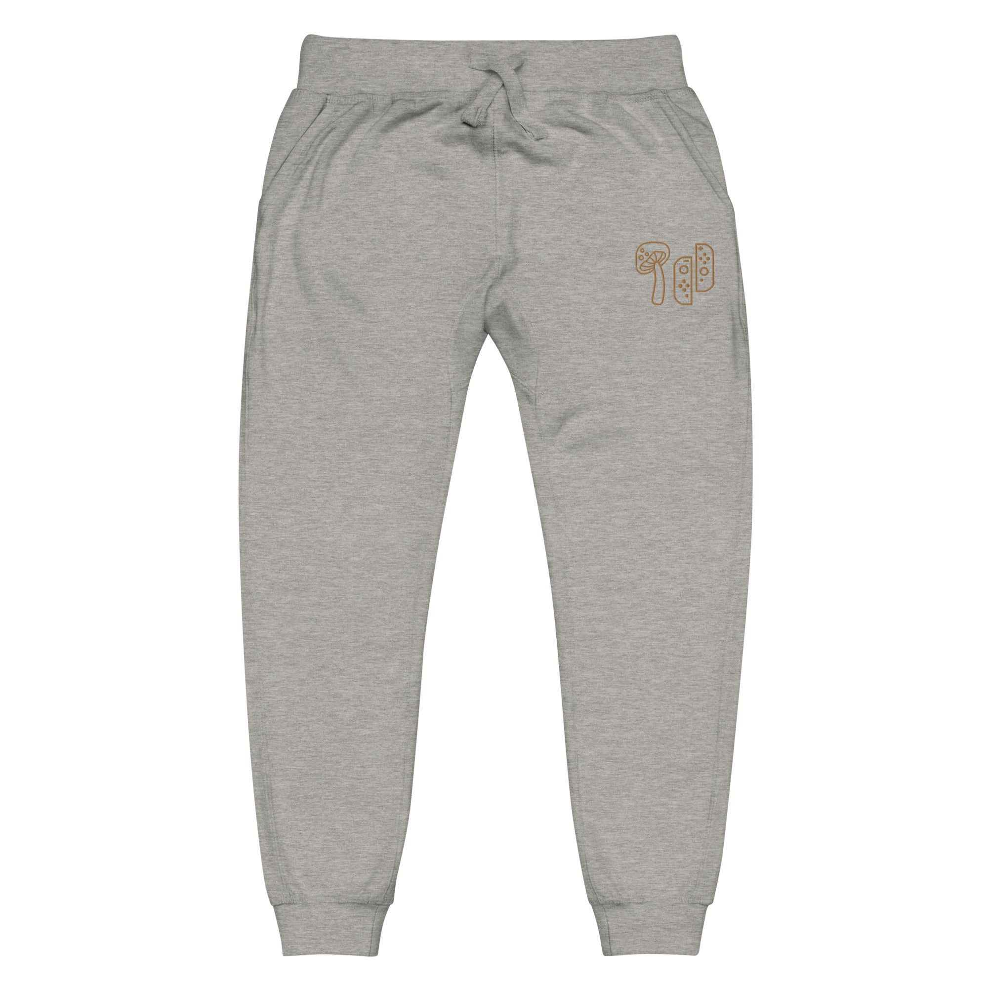 Mushroom & Switch | Unisex fleece sweatpants | Cozy Gamer Threads and Thistles Inventory Carbon Grey XS 