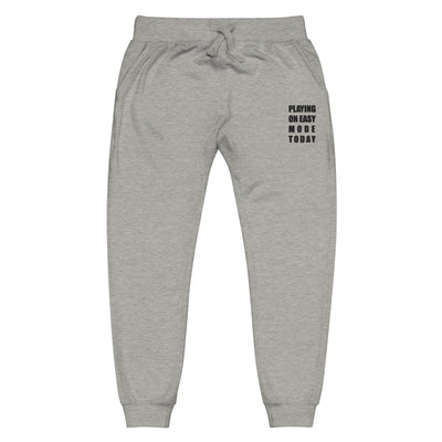 Playing on Easy Mode Today | Unisex fleece sweatpants | Gamer Affirmations Threads & Thistles Inventory Carbon Grey XS 