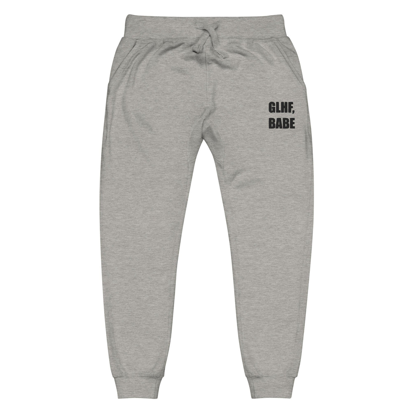 GLHF, Babe | Unisex fleece sweatpants | Gamer Affirmations Threads & Thistles Inventory Carbon Grey XS 