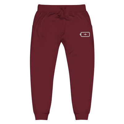 Battery Recharge | Unisex fleece sweatpants | Gamer Affirmations Threads & Thistles Inventory Maroon XS 