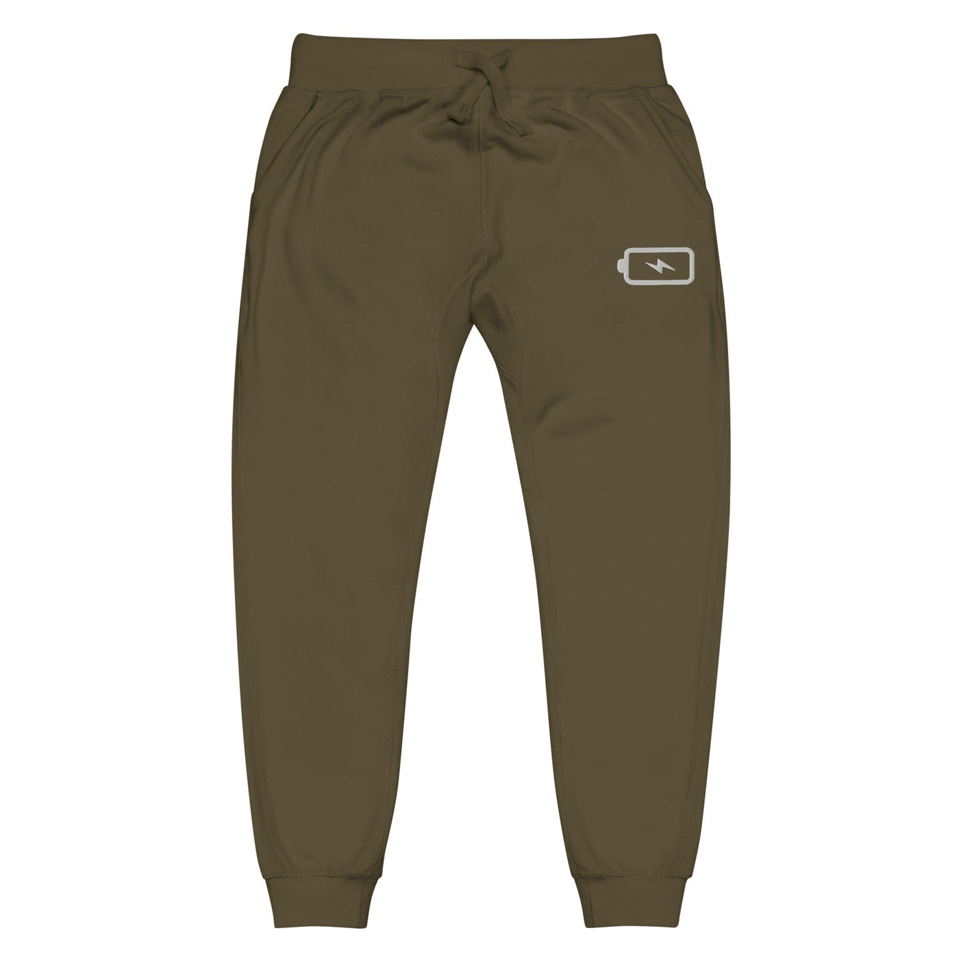 Battery Recharge | Unisex fleece sweatpants | Gamer Affirmations Threads & Thistles Inventory Military Green XS 