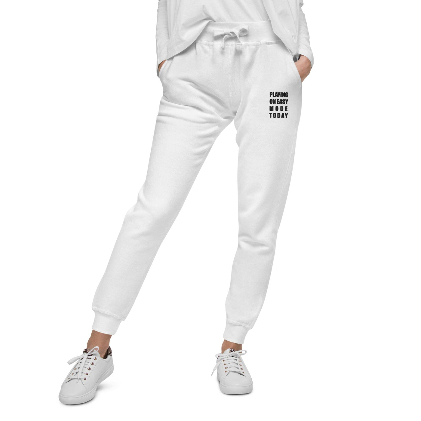 Playing on Easy Mode Today | Unisex fleece sweatpants | Gamer Affirmations Threads & Thistles Inventory 