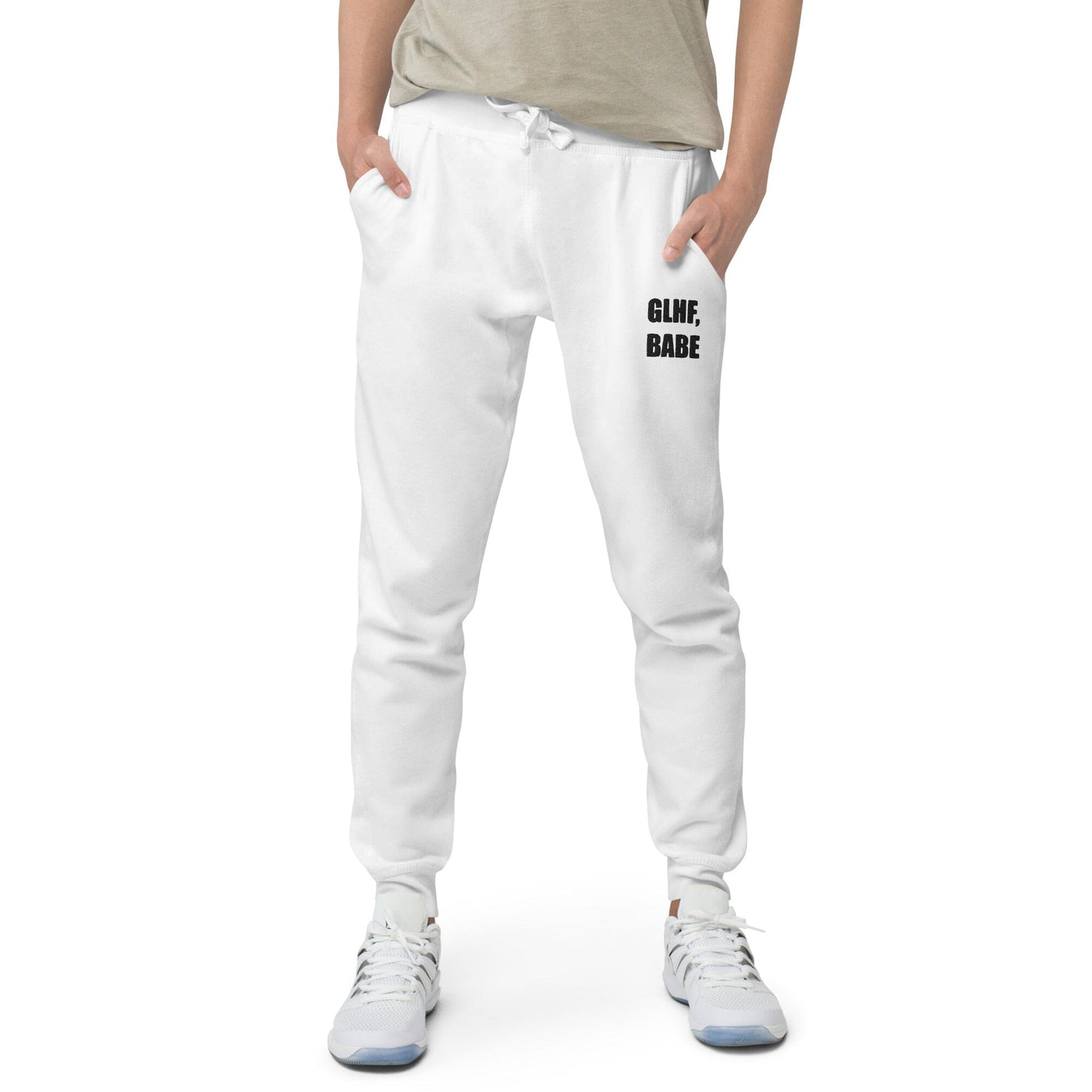 GLHF, Babe | Unisex fleece sweatpants | Gamer Affirmations Threads & Thistles Inventory 