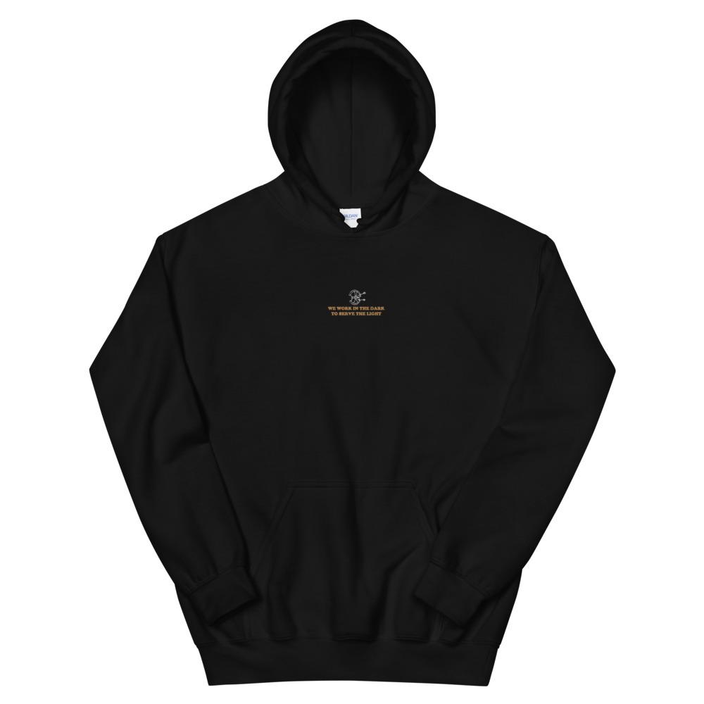 Serve the Light | Embroidered Unisex Hoodie | Assassin's Creed Threads and Thistles Inventory Black S 