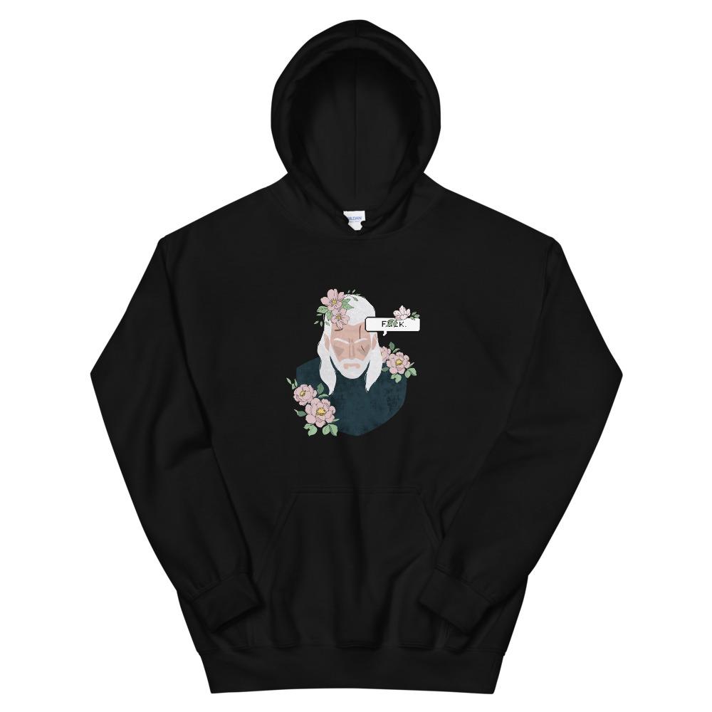 Floral Witcher | Unisex Hoodie | The Witcher Threads and Thistles Inventory Black S 