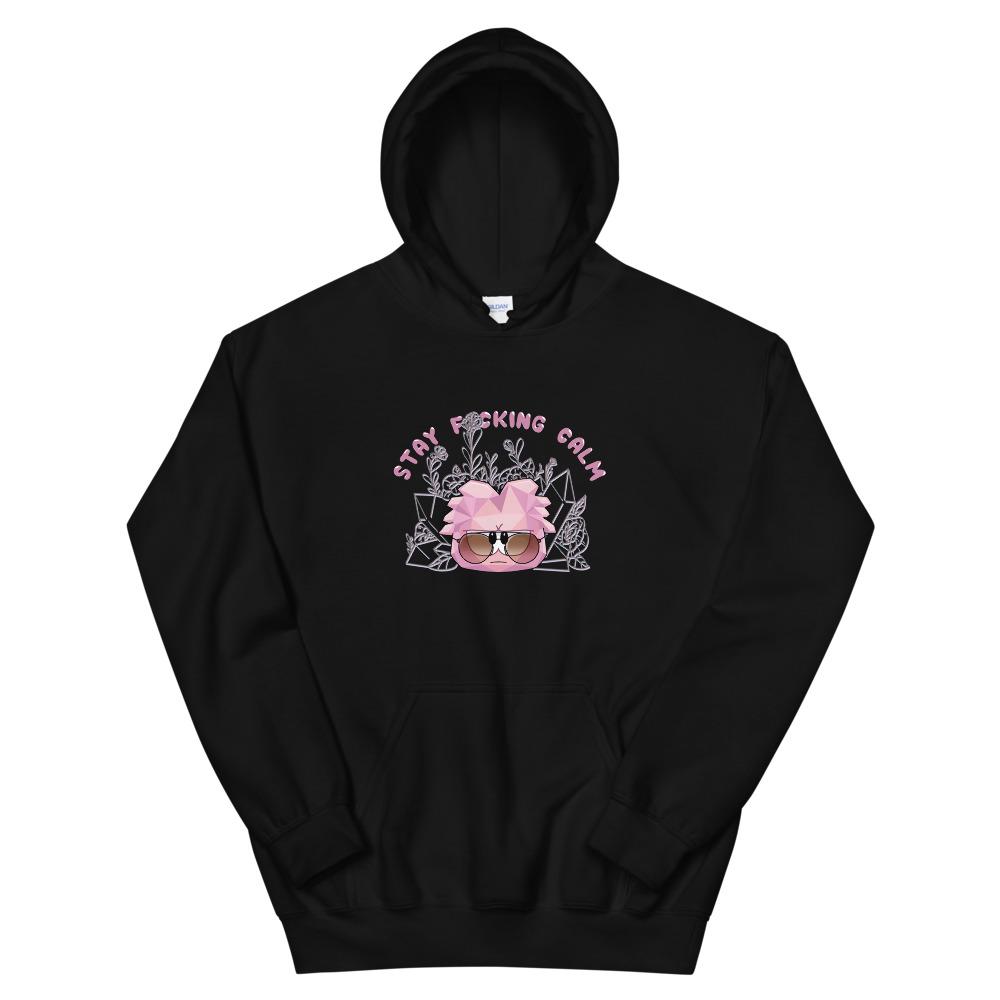 Stay Calm | Unisex Hoodie | Club Penguin Threads and Thistles Inventory Black S 