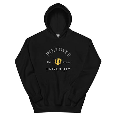Piltover University | Unisex Hoodie | League of Legends Threads and Thistles Inventory Black S 
