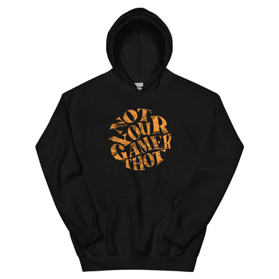 Gamer Thot (distressed design) | Unisex Hoodie | Feminist Gamer Threads and Thistles Inventory Black S 