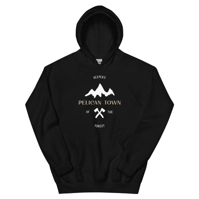 Pelican Town | Unisex Hoodie | Stardew Valley Threads and Thistles Inventory Black S 