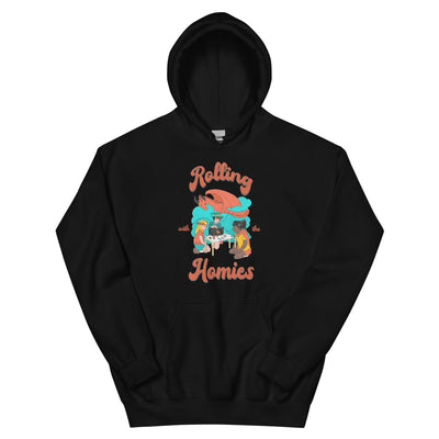 Rolling with the Homies | Unisex Hoodie | Retro Gaming Threads & Thistles Inventory Black S 