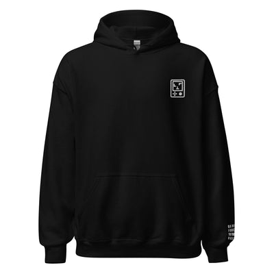 Touch Grass | Embroidered Unisex Hoodie | Gamer Affirmations Hoodie Threads & Thistles Inventory Black S 