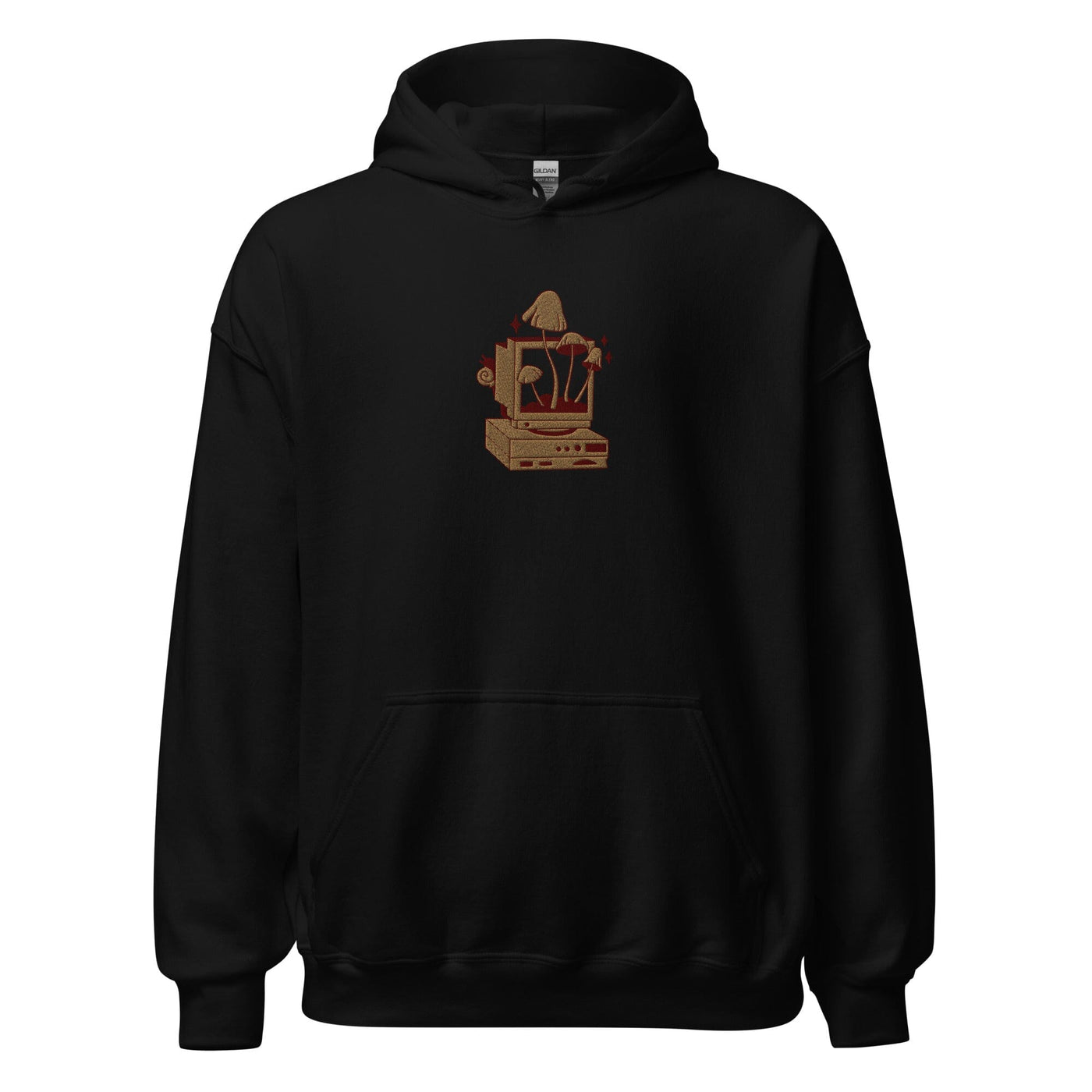 Cozy PC Gaming | Embroidered Unisex Hoodie | Cozy Gamer Threads & Thistles Inventory Black S 