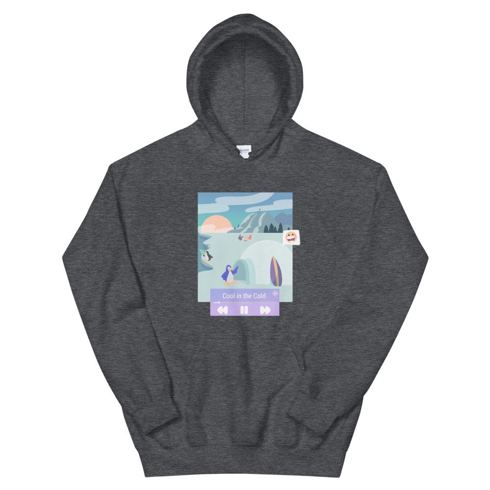 Cool in the Cold | Unisex Hoodie | Club Penguin Threads and Thistles Inventory Dark Heather S 
