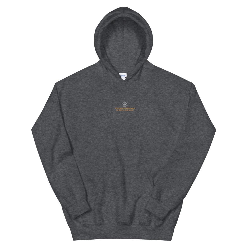 Serve the Light | Embroidered Unisex Hoodie | Assassin's Creed Threads and Thistles Inventory Dark Heather S 