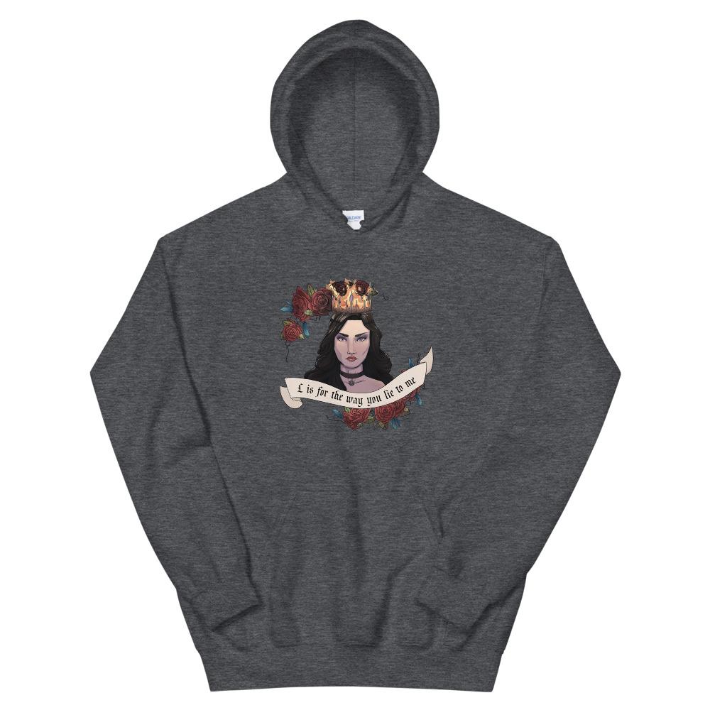 Lie to Me | Unisex Hoodie | The Witcher Threads and Thistles Inventory Dark Heather S 