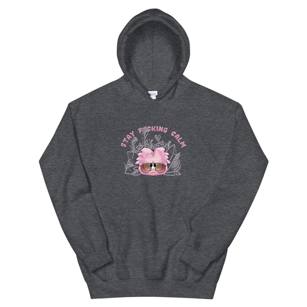 Stay Calm | Unisex Hoodie | Club Penguin Threads and Thistles Inventory Dark Heather S 