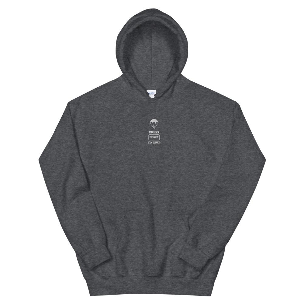 Space to Jump | Unisex Hoodie | Fortnite Threads and Thistles Inventory Dark Heather S 