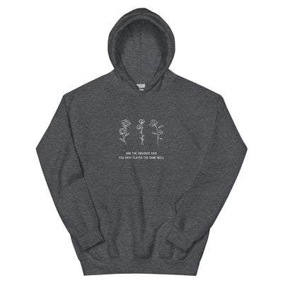 You Have Played the Game Well | Unisex Hoodie | Minecraft Threads and Thistles Inventory Dark Heather S 