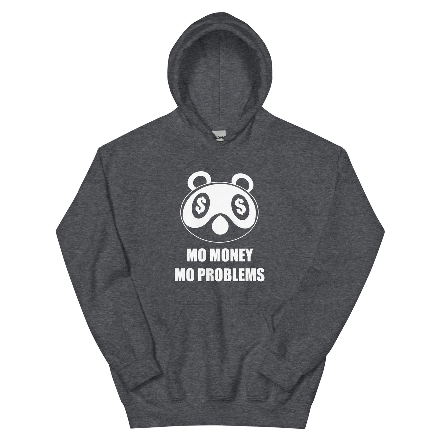 Mo Money Mo Problems | Unisex Hoodie | Animal Crossing Threads and Thistles Inventory Dark Heather S 