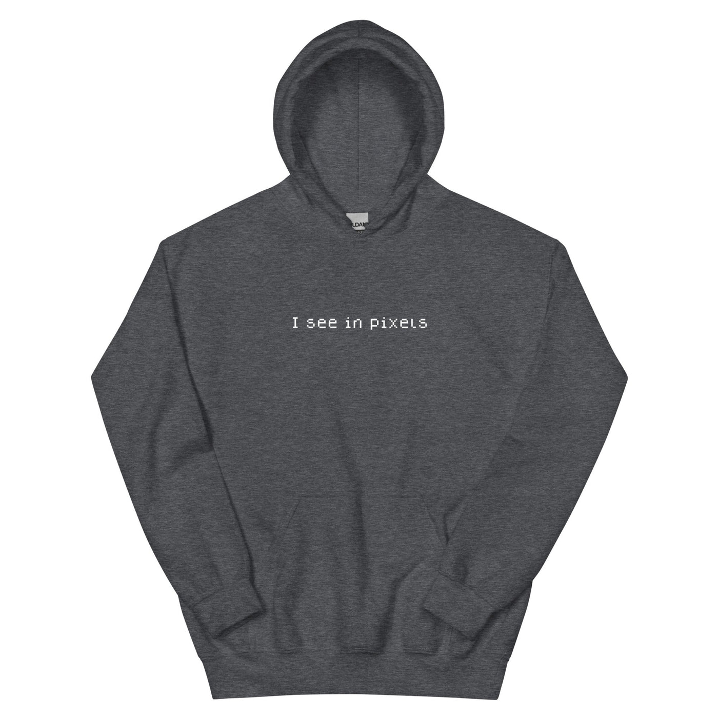 I See In Pixels | Unisex Hoodie Threads and Thistles Inventory Dark Heather S 