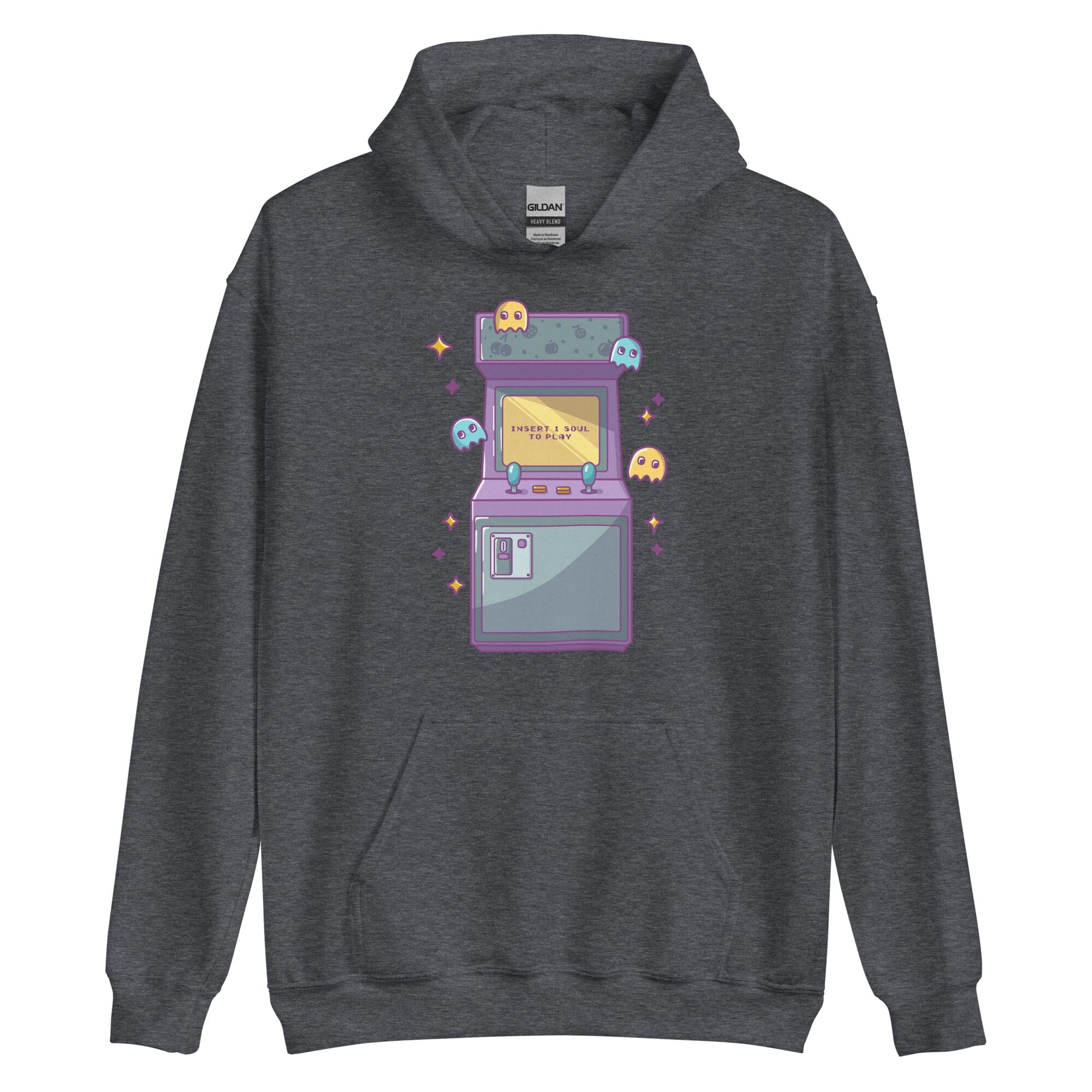 Insert 1 Soul to Play | Unisex Hoodie | Retro Gaming Threads & Thistles Inventory Dark Heather S 