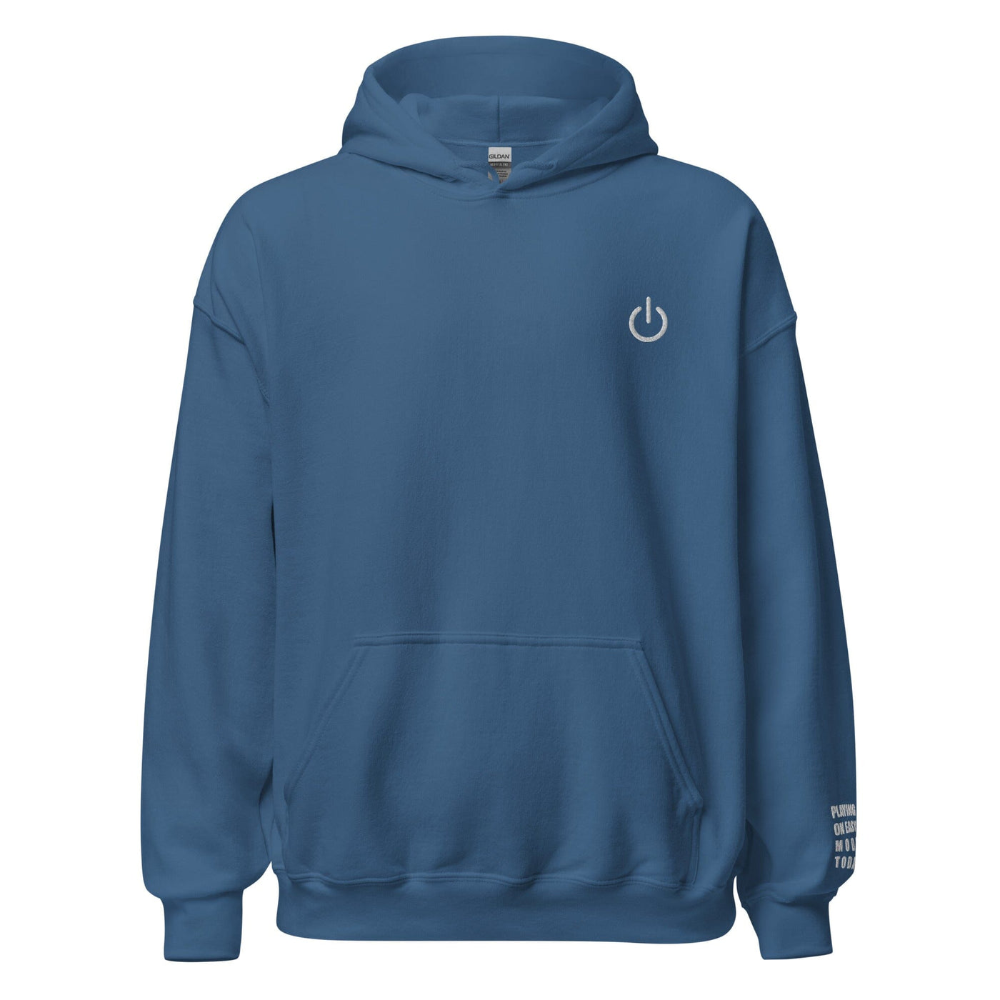 Playing on Easy Mode | Unisex Hoodie | Gamer Affirmations Threads & Thistles Inventory Indigo Blue S 