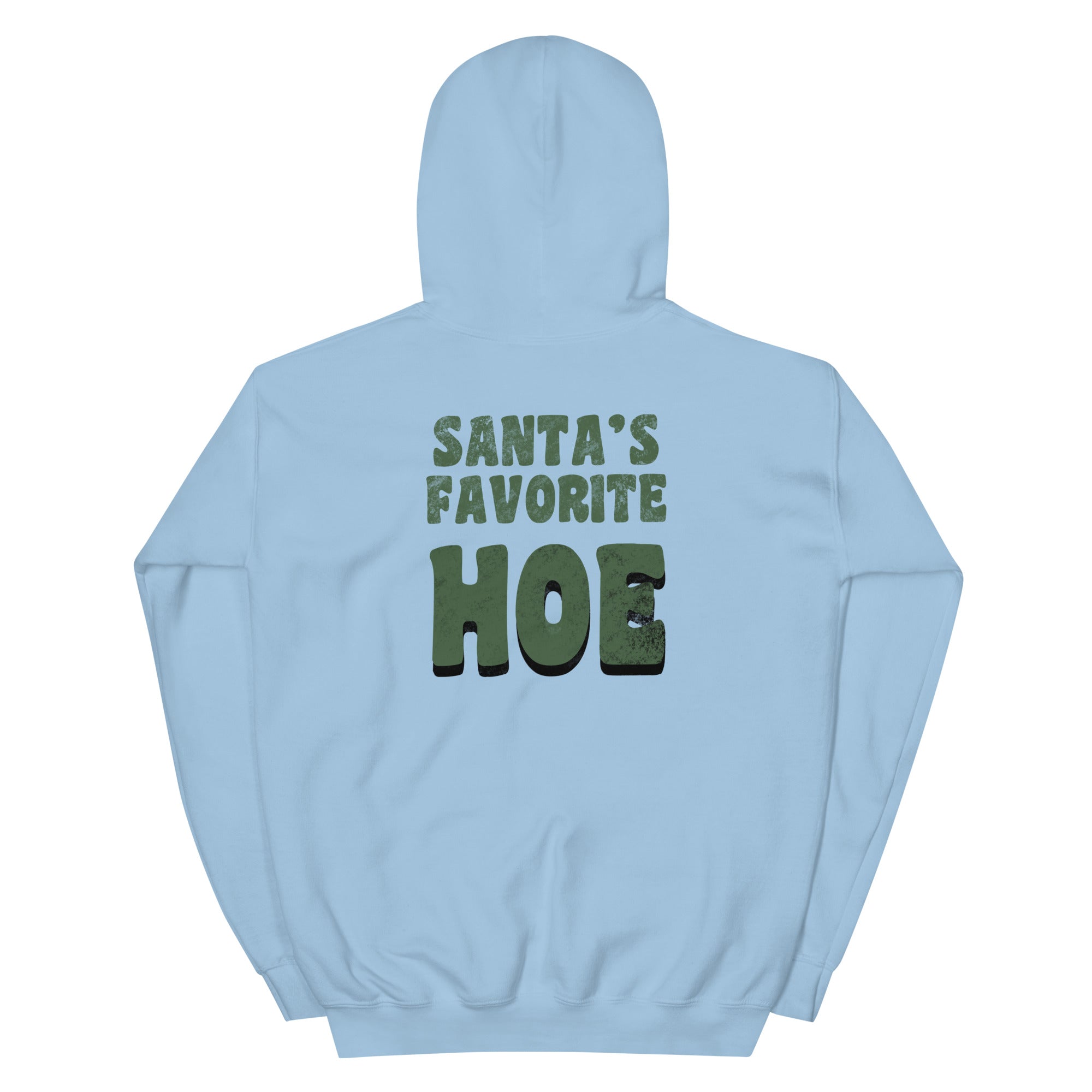 Santa's Favorite Hoe | Unisex Hoodie | Feminist Gamer Christmas Stardew Valley Hoodie Threads & Thistles Inventory Light Blue S 
