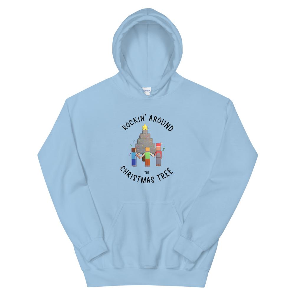 Rockin' Around | Seasonal Unisex Hoodie | Minecraft Threads and Thistles Inventory Light Blue S 