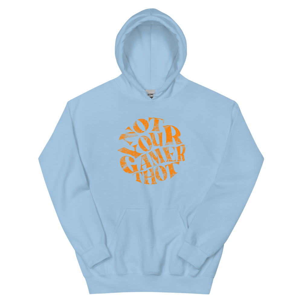 Gamer Thot (distressed design) | Unisex Hoodie | Feminist Gamer Threads and Thistles Inventory Light Blue S 