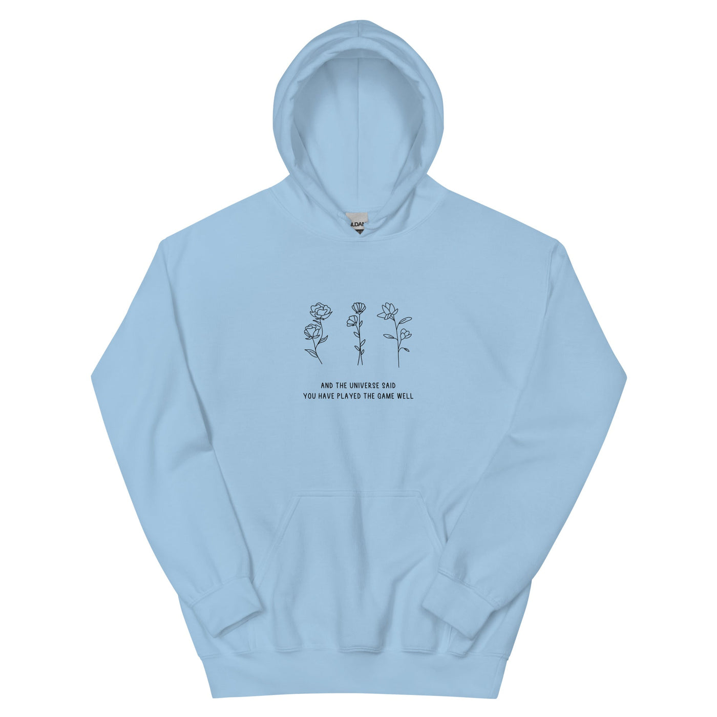 You Have Played the Game Well | Unisex Hoodie | Minecraft Threads and Thistles Inventory Light Blue S 