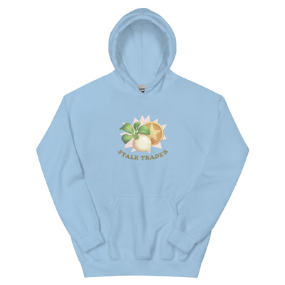 Stalk Trader | Unisex Hoodie | Animal Crossing Threads and Thistles Inventory Light Blue S 