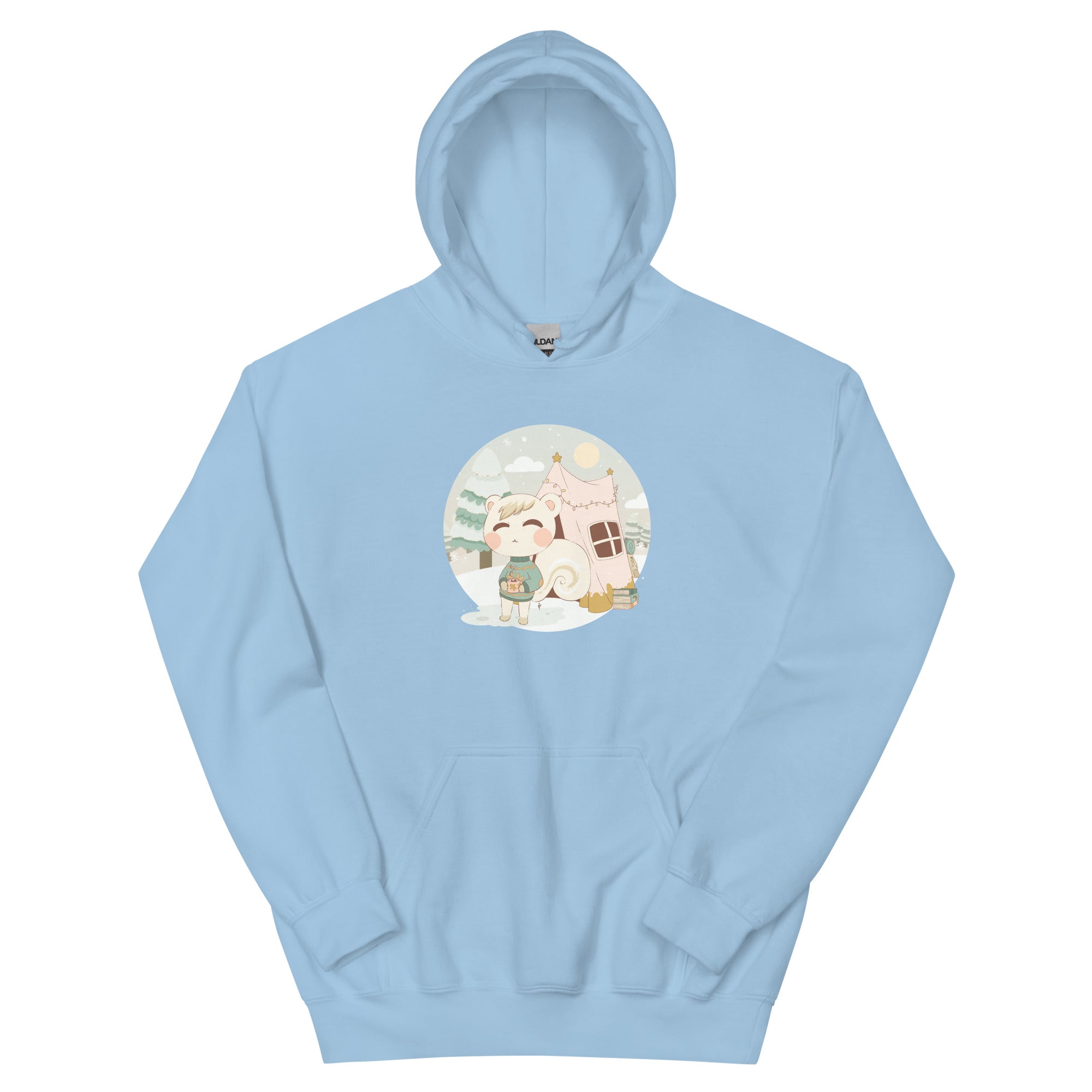 Marshal's Cozy Christmas | Cozy Gamer Animal Crossing | Unisex Hoodie Threads & Thistles Inventory Light Blue S 