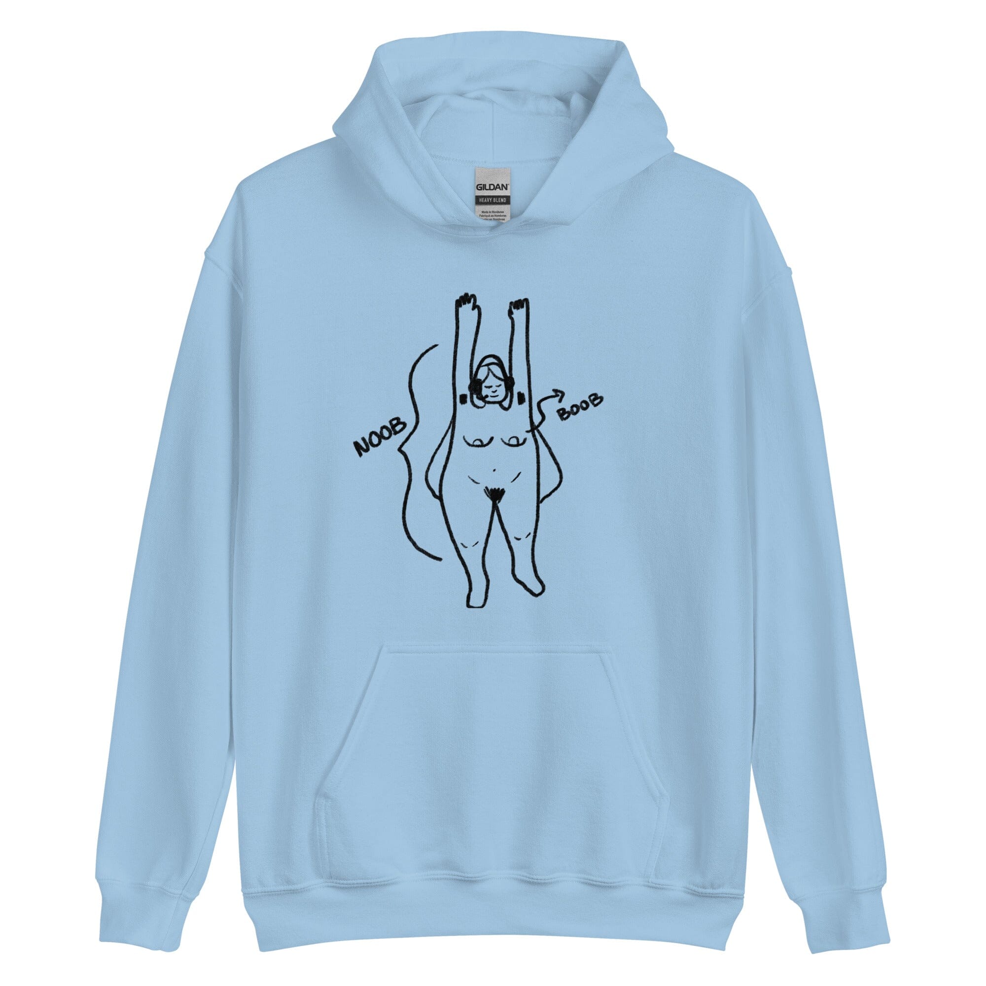 Noob Anatomy | Unisex Hoodie | Feminist Gamer Threads & Thistles Inventory Light Blue S 