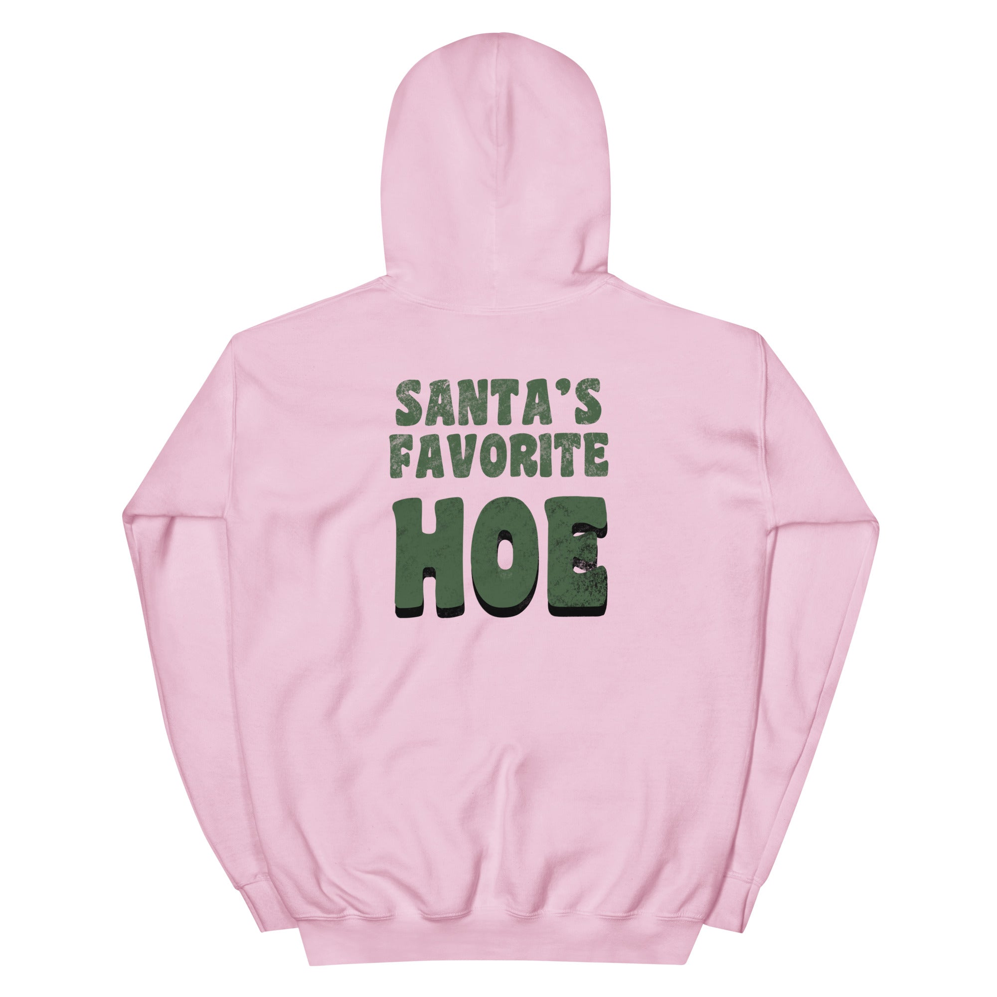 Santa's Favorite Hoe | Unisex Hoodie | Feminist Gamer Christmas Stardew Valley Hoodie Threads & Thistles Inventory Light Pink S 