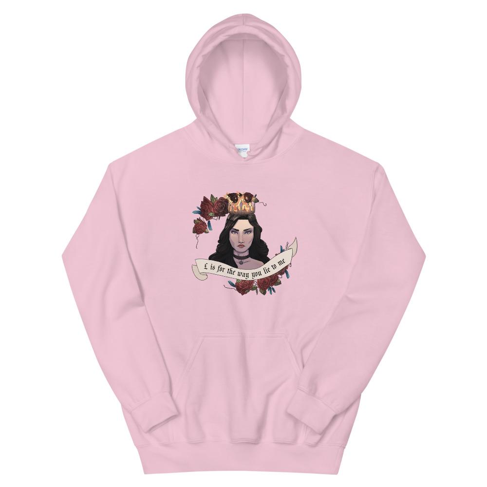 Lie to Me | Unisex Hoodie | The Witcher Threads and Thistles Inventory Light Pink S 