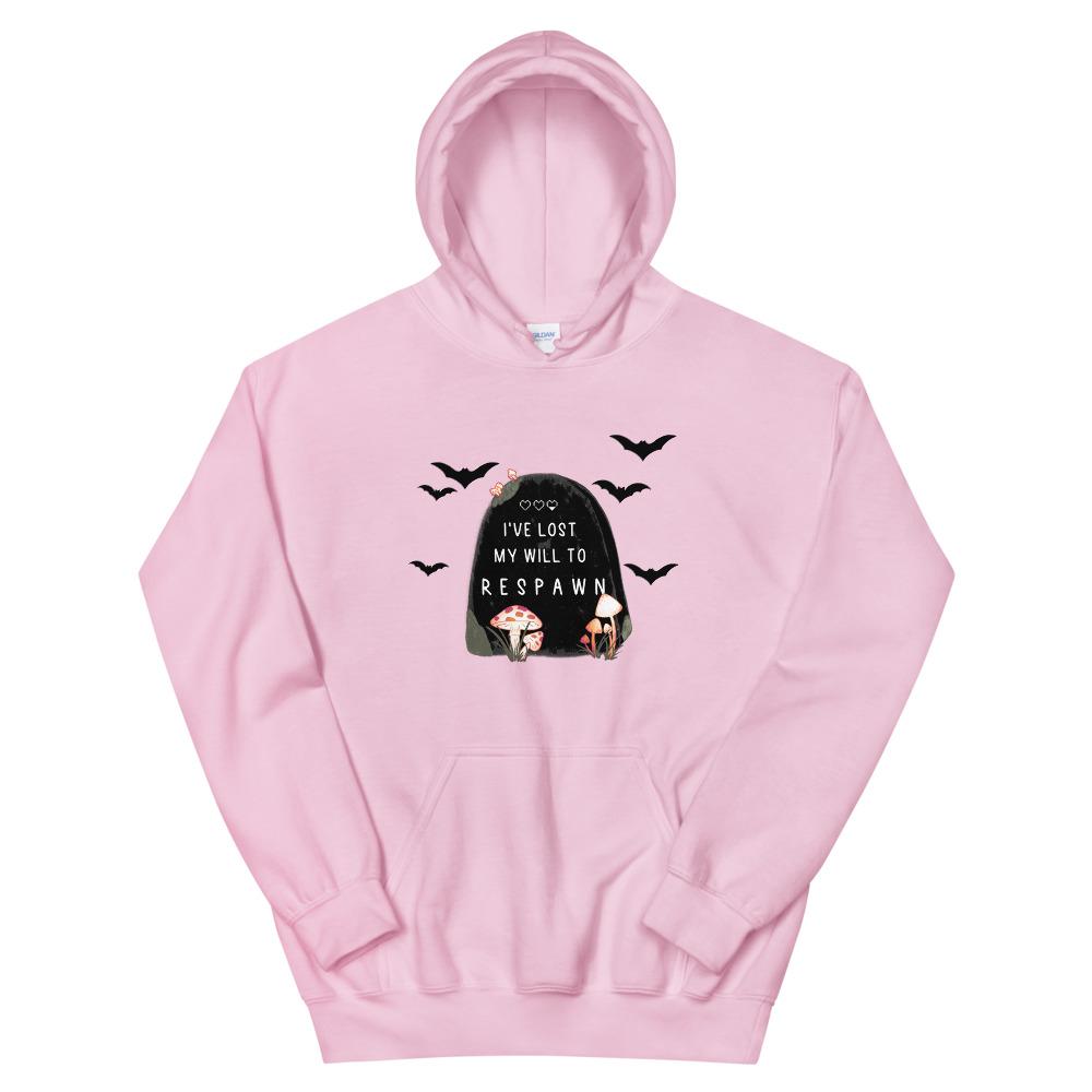 My Will to Respawn| Unisex Hoodie Threads and Thistles Inventory Light Pink S 