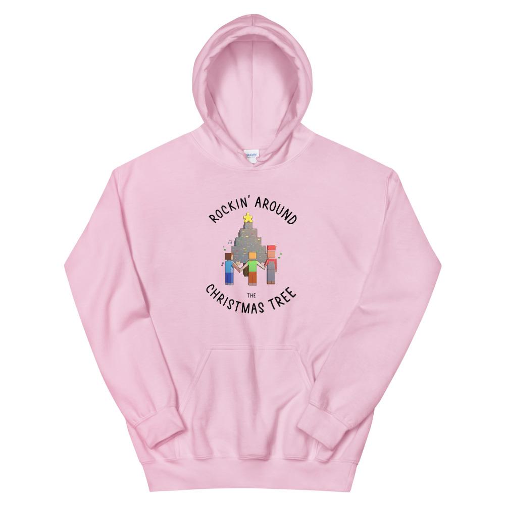 Rockin' Around | Seasonal Unisex Hoodie | Minecraft Threads and Thistles Inventory Light Pink S 