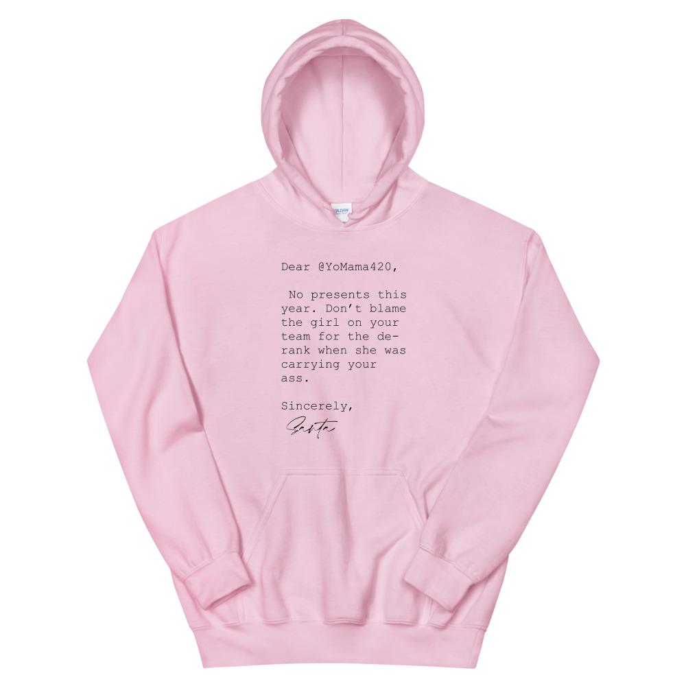 Sincerely Santa | Unisex Hoodie Threads and Thistles Inventory Light Pink S 