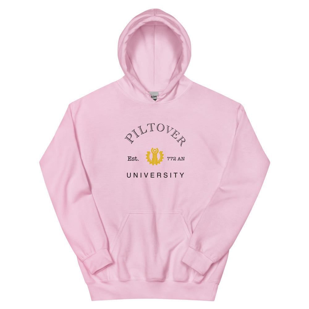 Piltover University | Unisex Hoodie | League of Legends Threads and Thistles Inventory Light Pink S 