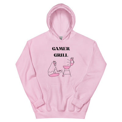 Gamer Grill | Unisex Hoodie | Feminist Gamer Threads and Thistles Inventory Light Pink S 