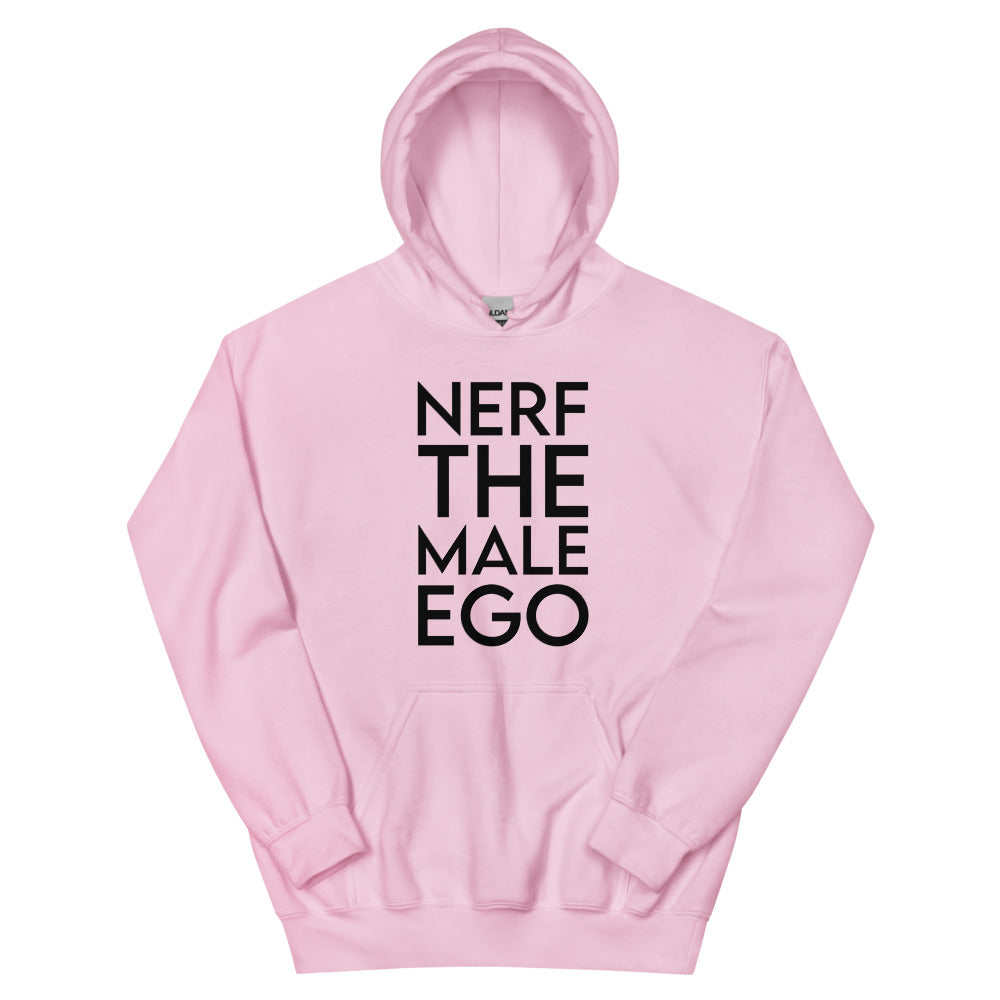 Nerf the Male Ego | Unisex Hoodie | Feminist Gamer Threads and Thistles Inventory Light Pink S 