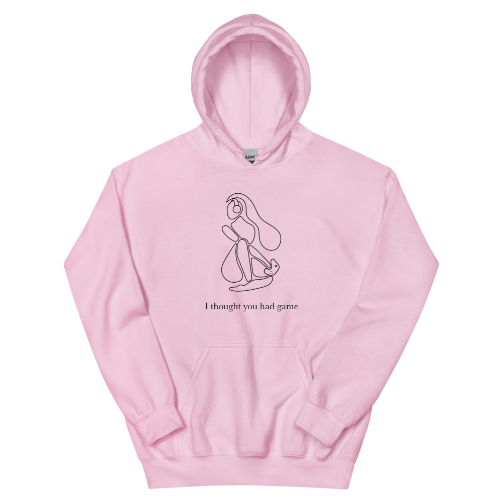 I Thought You Had Game | Unisex Hoodie | Feminist Gamer Threads and Thistles Inventory Light Pink S 