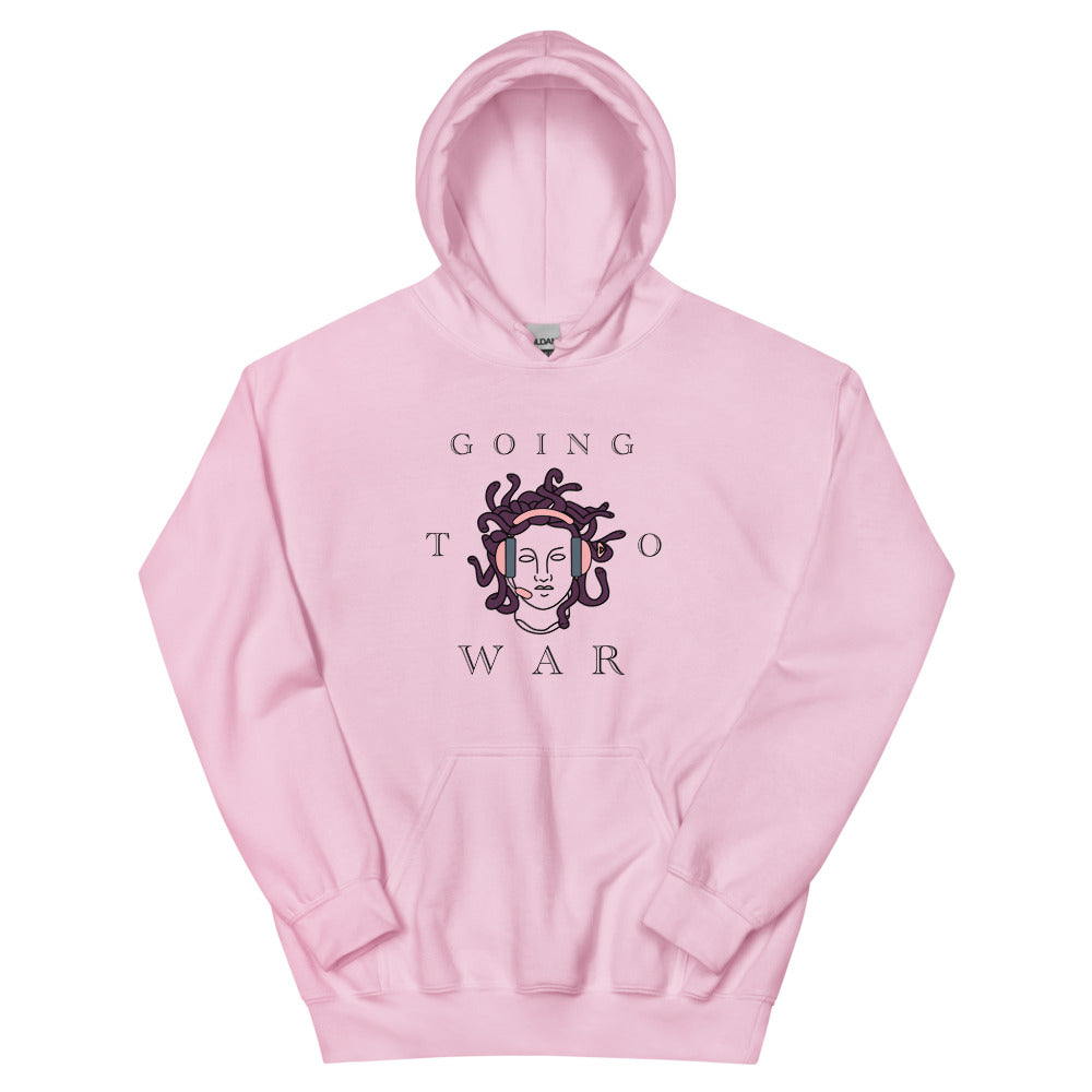 Going to War | Unisex Hoodie | Feminist Gamer Threads and Thistles Inventory Light Pink S 