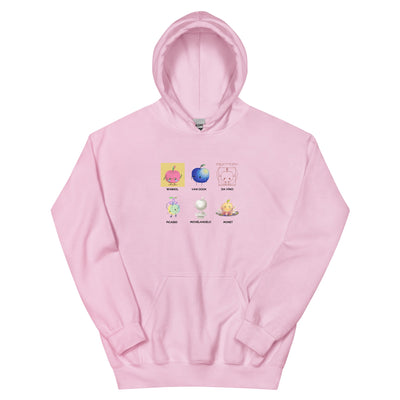 Junimo Artists | Unisex Hoodie | Stardew Valley Threads and Thistles Inventory Light Pink S 