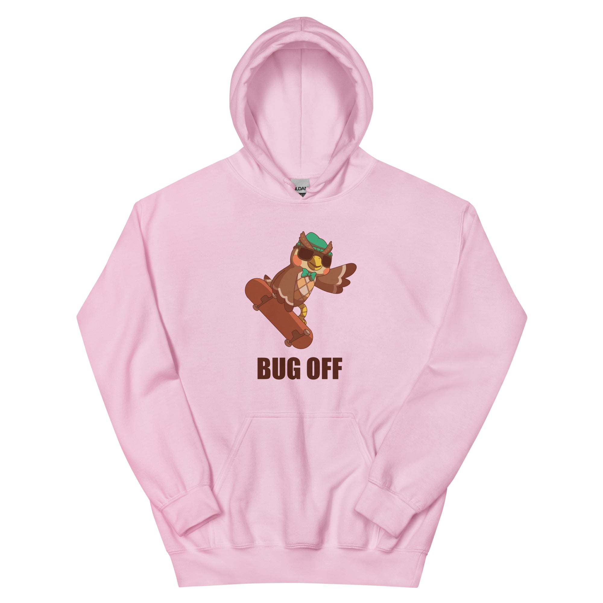 Bug Off | Unisex Hoodie | Animal Crossing Threads and Thistles Inventory Light Pink S 