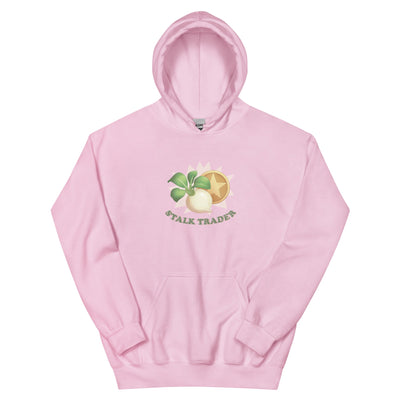 Stalk Trader | Unisex Hoodie | Animal Crossing Threads and Thistles Inventory Light Pink S 